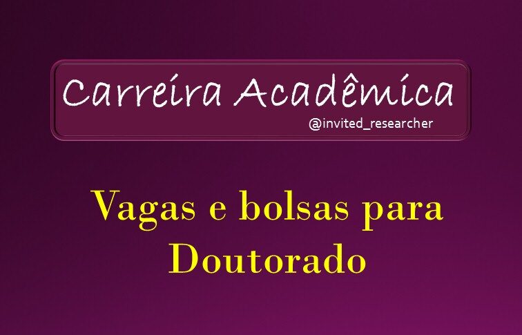 Vagas e bolsas para Doutorado valores até R$260 mil